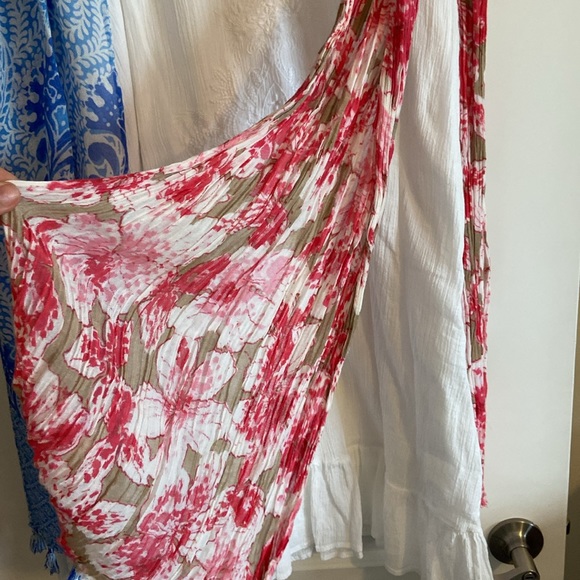 Tommy Bahama White Linen Sleeveless Dress with two scarves - Picture 5 of 5